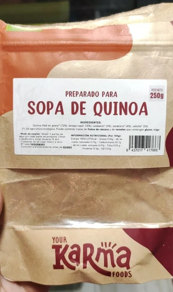 Sopa de quinoa
