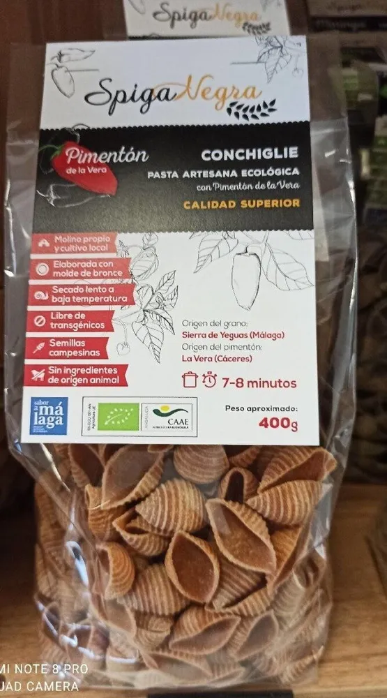Conchiglie pimentón de la vera