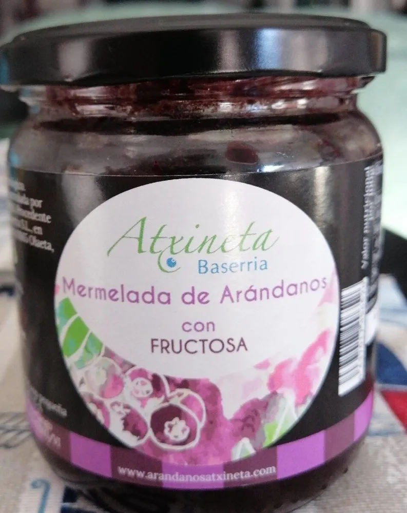 Mermelada de arándanos con fructosa