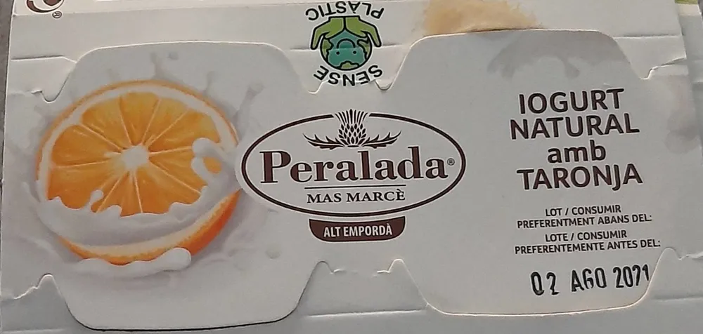 Iogurt natural amb taronja