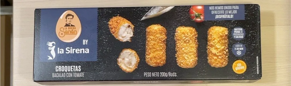 Croquetas bacalao con tomate