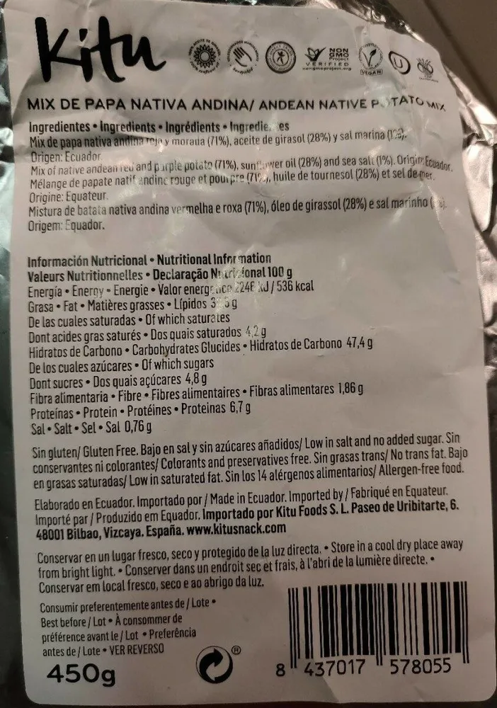 Kitu, Mix de Papa Nativa