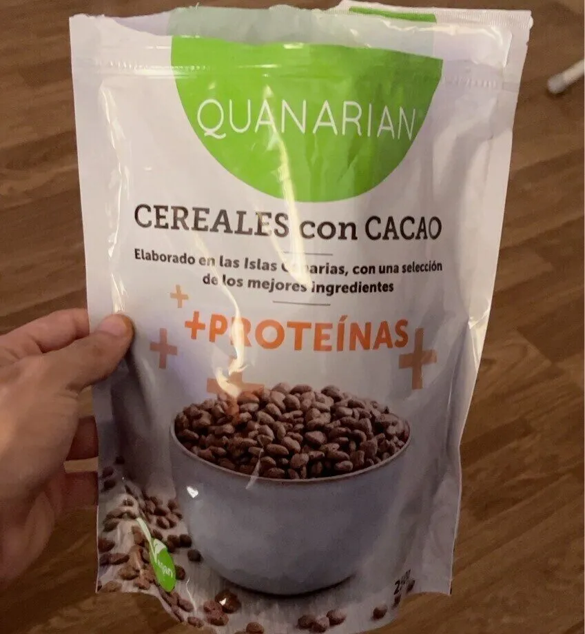 Cereales con cacao + proteínas