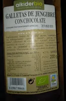 Galletes de jengibre con chocolate