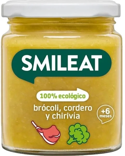 Tarrito ecológico de brócoli, cordero y chirivía