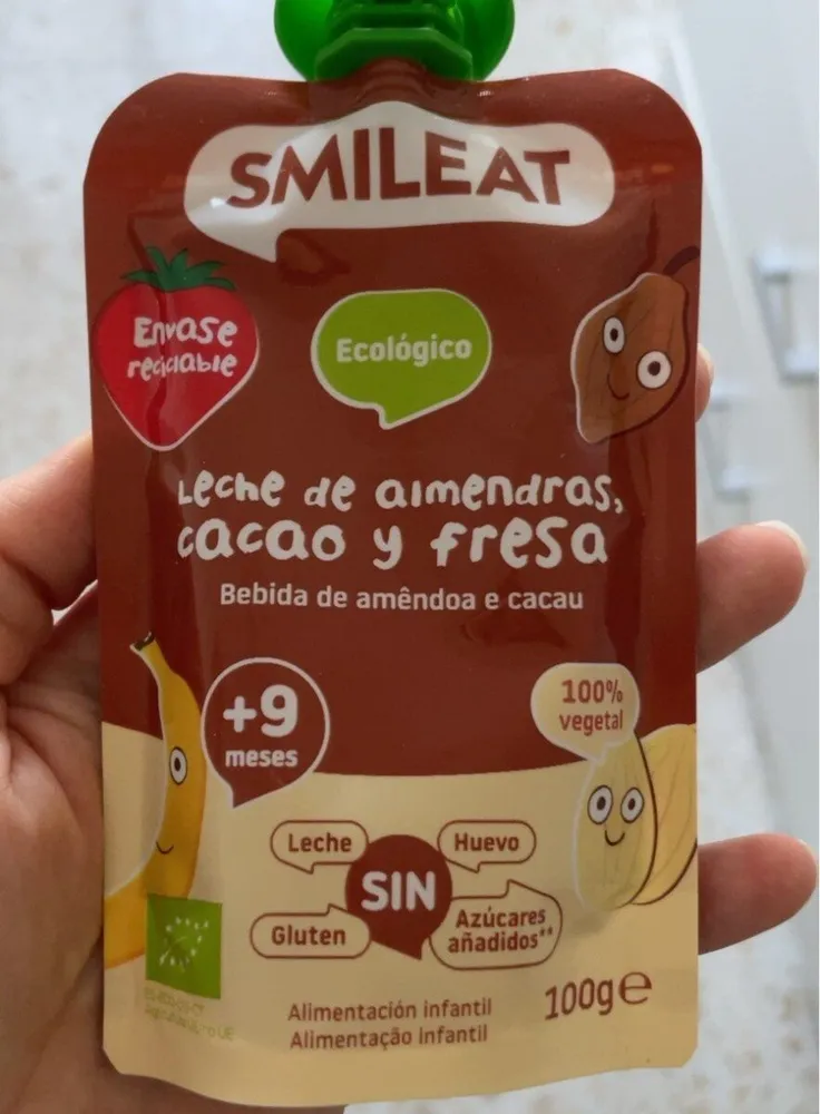 Pouch leche almendras cacao y fresa