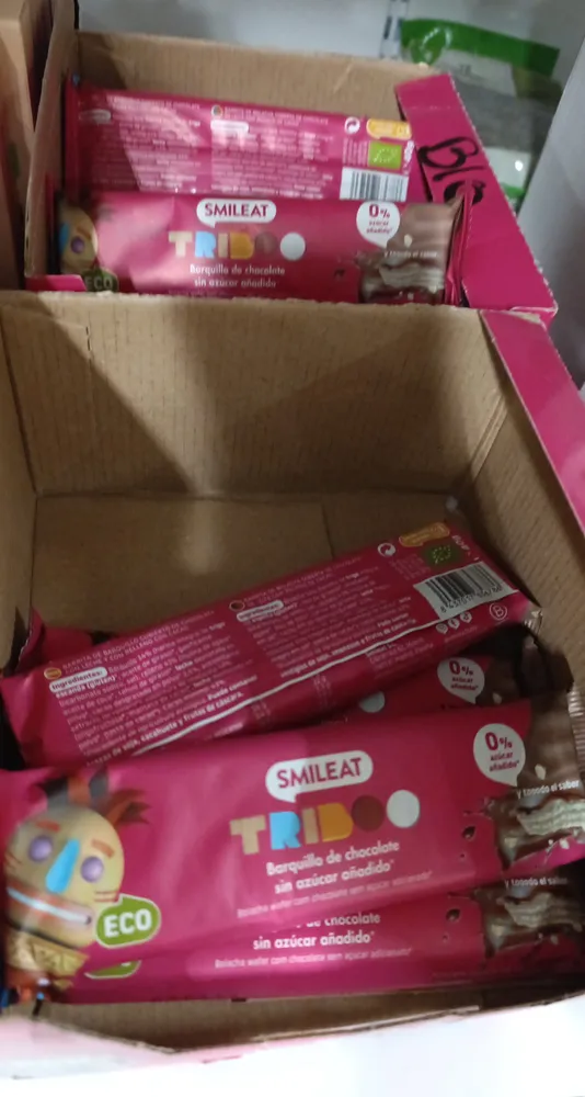 barquillo recubierto de chocolate SMILEAT