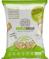 Snacks de pan con aceitunas, orégano, aceite de oliva virgen, sin gluten