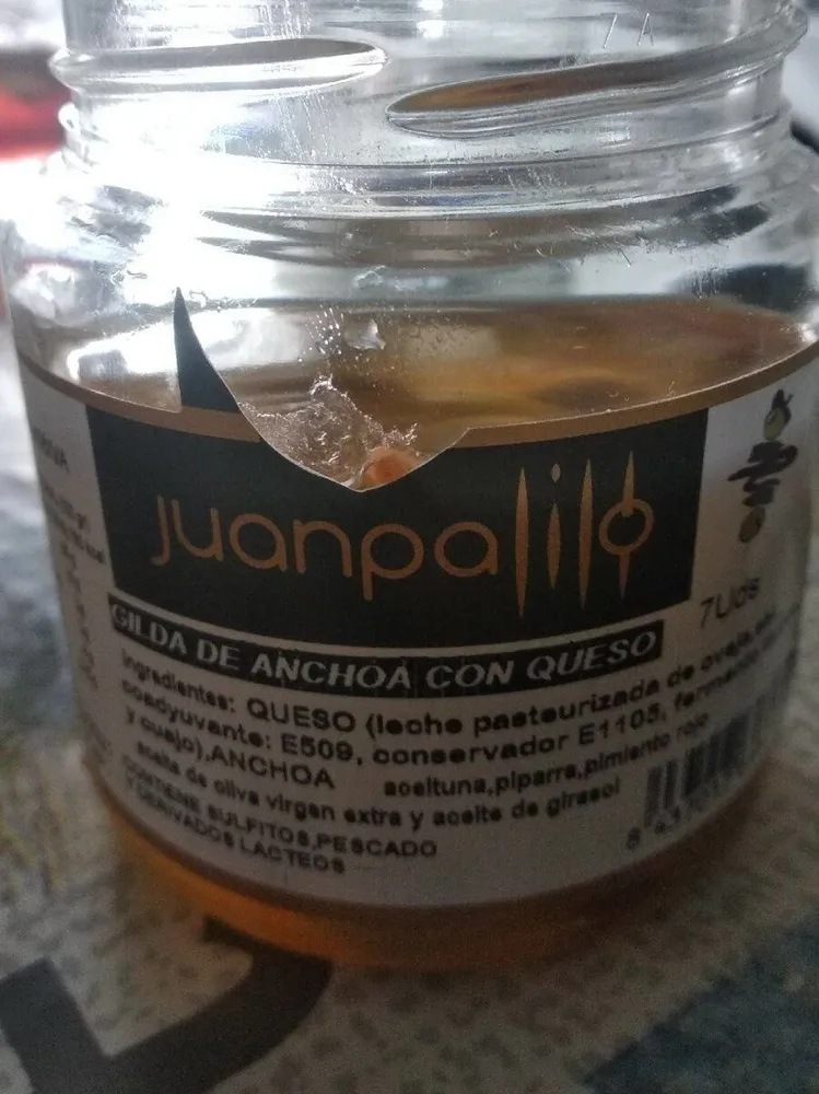 Gilda de anchoa con queso