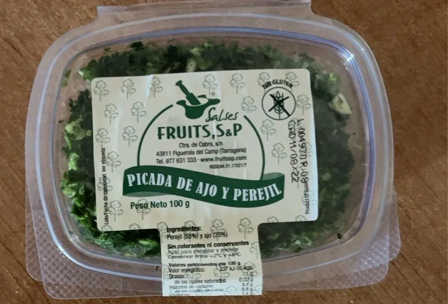 Picada de ajo y perejil