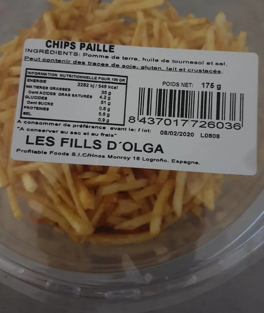 Chips paille