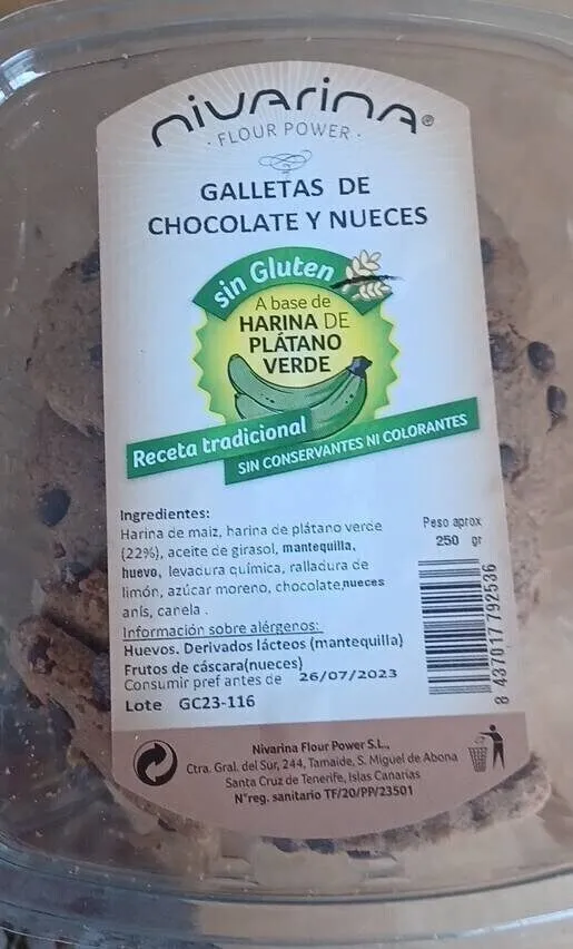 Galletas de chocolate y nueces