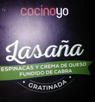Lasaña espinacas y crema de queso