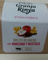 Rulito de queso con manzana y mostaza