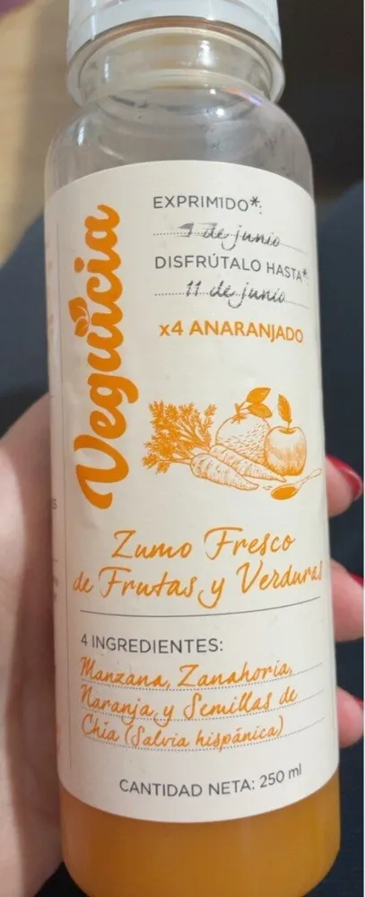 Zumo fresco frutas y verduras