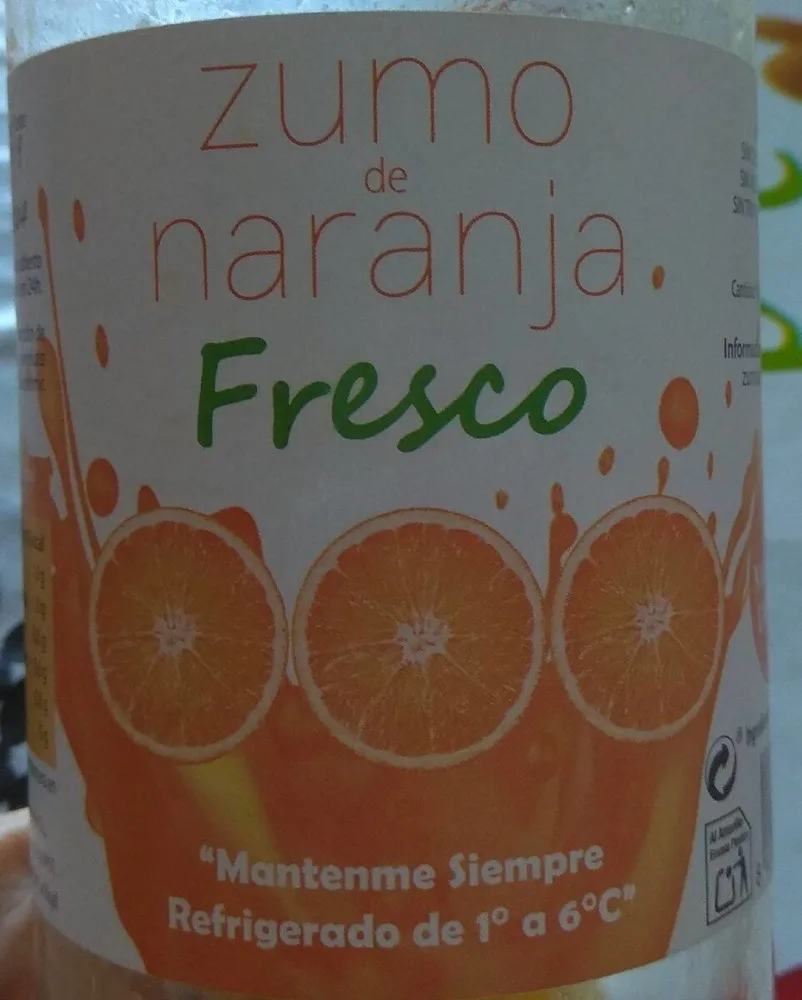Zumo de naranja fresco