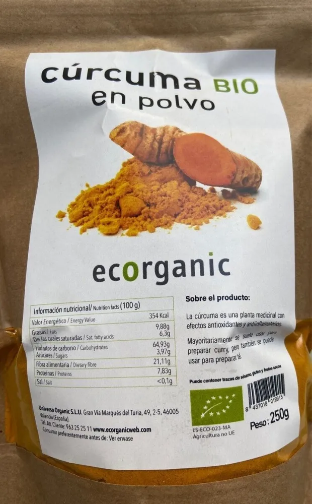 Cúrcuma bio en polvo