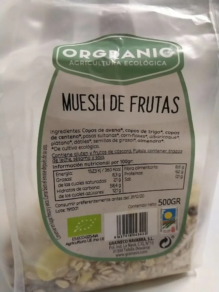 Muesli de frutas