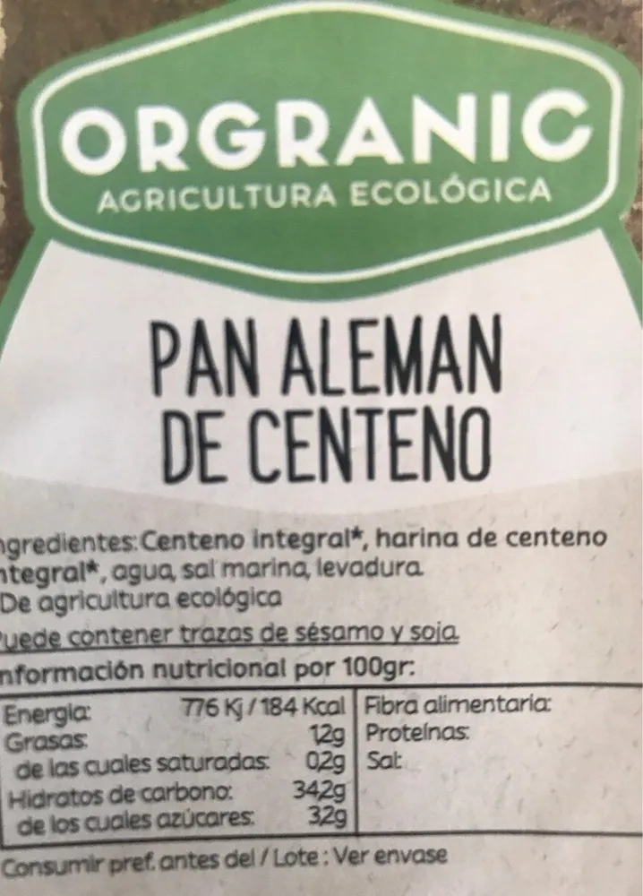 Pan alemán de centeno