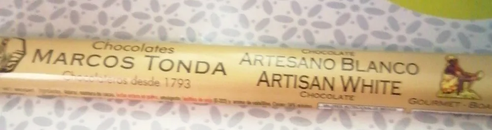 Chocolate artesano blanco