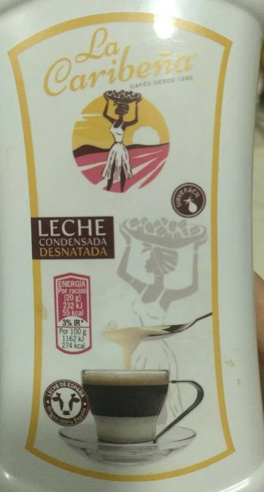 Leche condensada desnatada