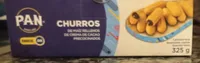 Churros de maíz rellenos de crema de cacao