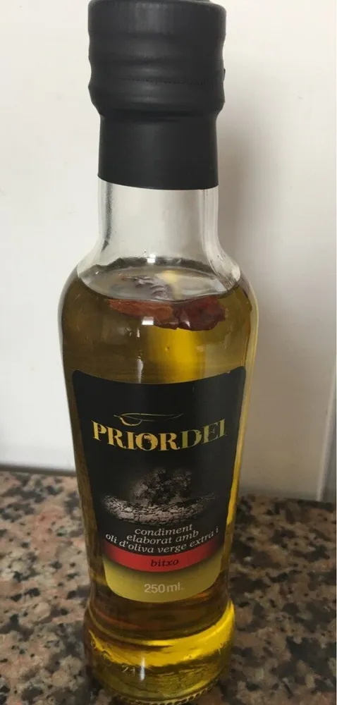 Condimento elaborado con aceite