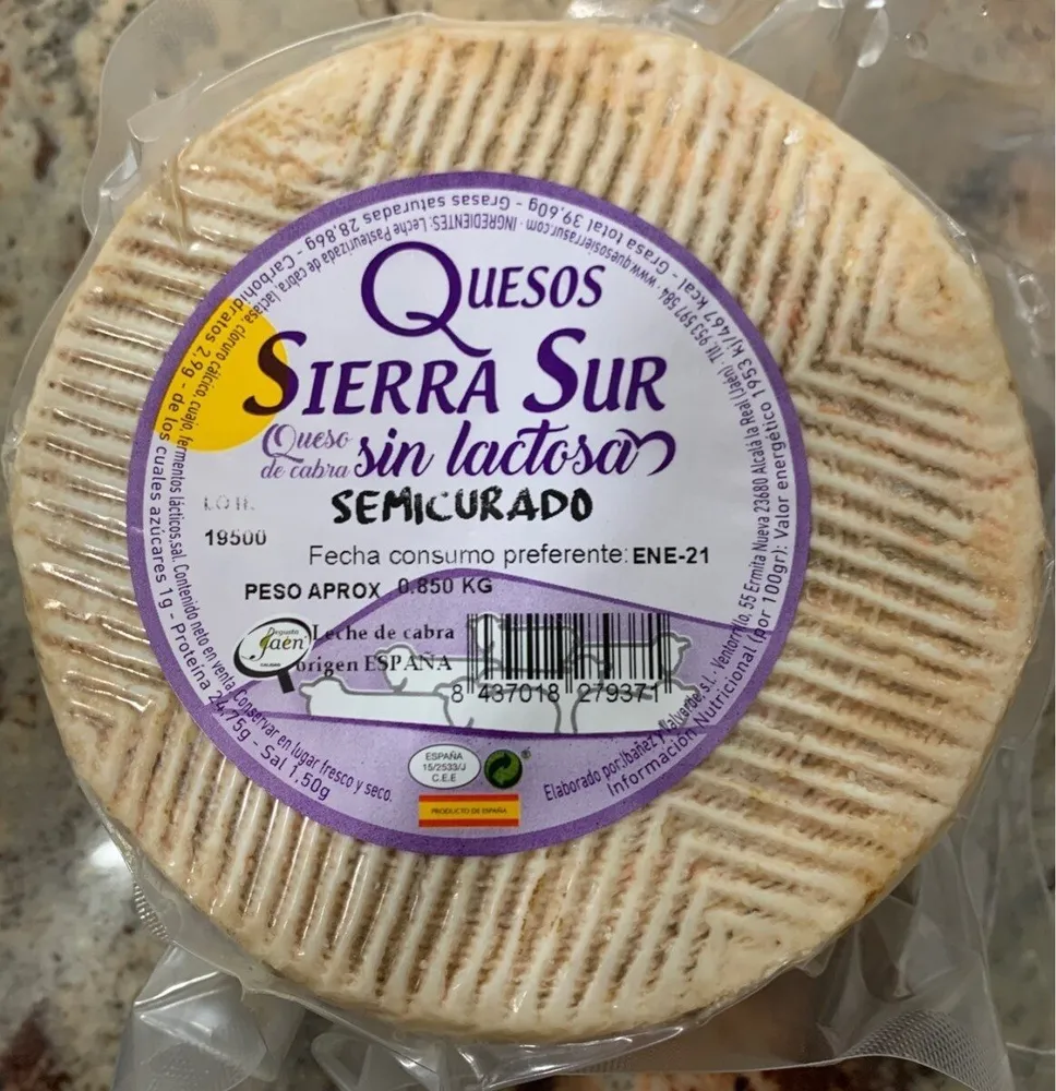 Queso de cabra sin lactosa