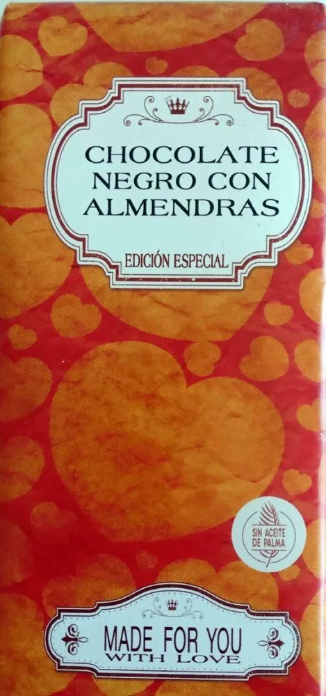 Chocolate negro con almendras