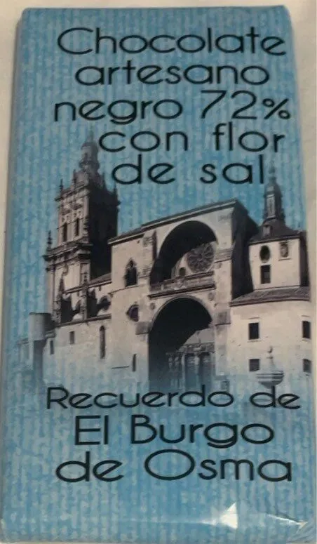 Chocolate artesano negro 72 % con flor de sal