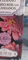 Chocolate artesano negro 85% con arándanos