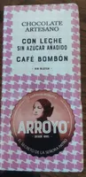 Chocolate artesano con leche sin azúcar y café bombon