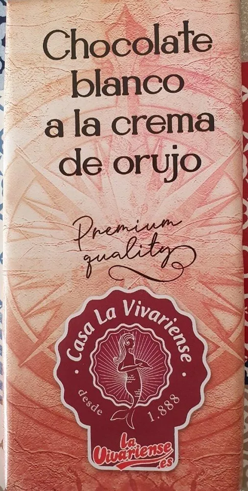 Chocolate blanco a la crema de orujo