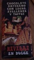 Chocolate artesano con leche, avellanas y toffe