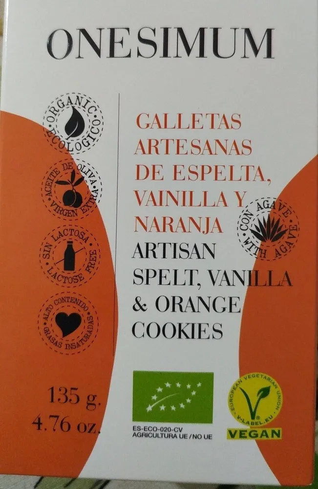 Galletas artesanas de espelta, vainilla y naranja
