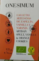 Galletas artesanas de espelta, vainilla y naranja