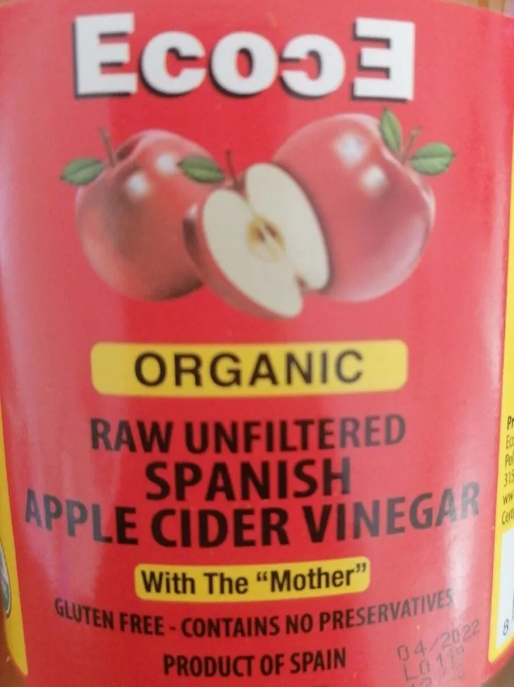 Raw unfiltered Spanish apple cider vinegar