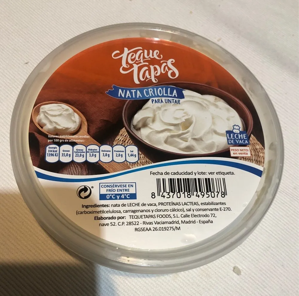 Nata criolla Teque Tapas