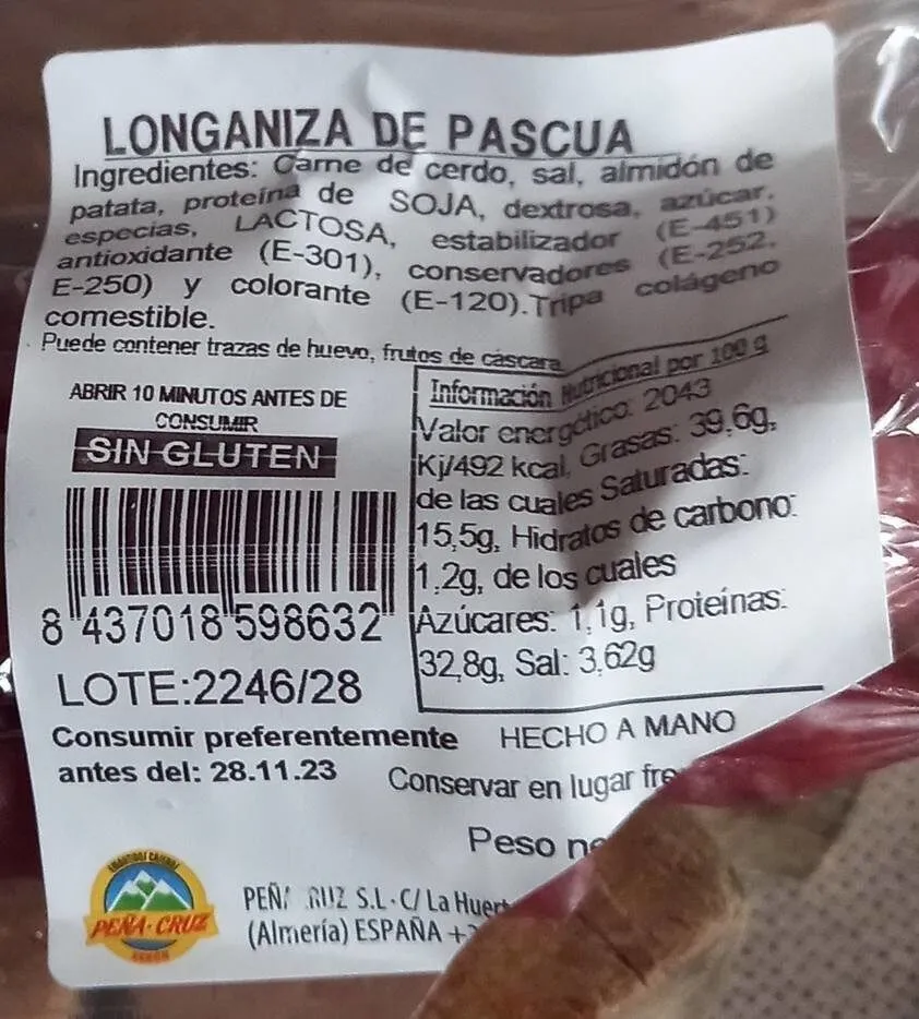 Longaniza de pascua