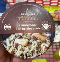 Crema de queso con boletus edulis