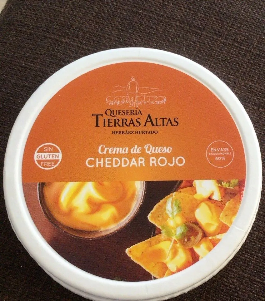 Crema de queso chedar rojo
