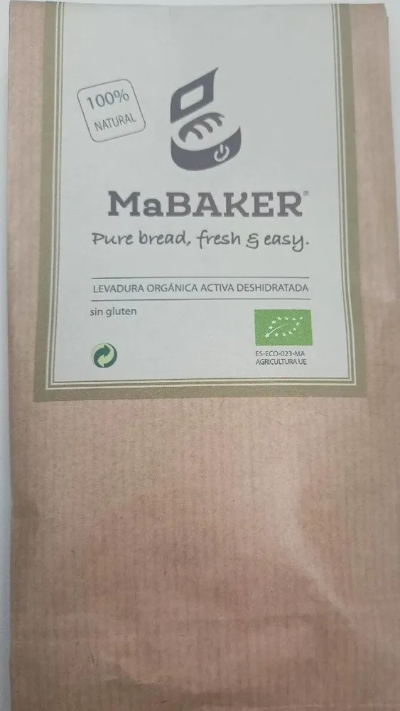 Levadura orgánica activa deshidratada