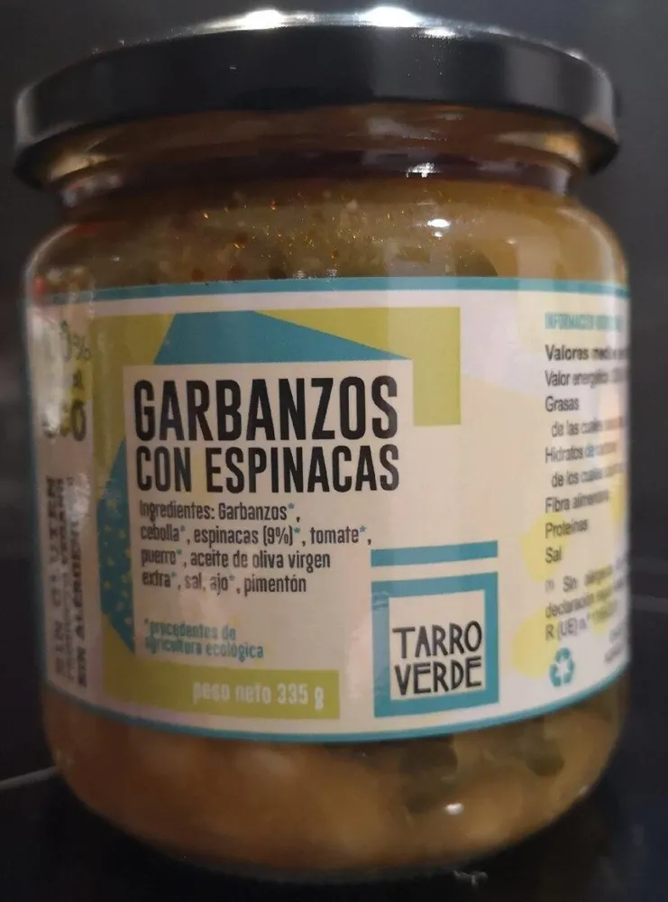 Garbanzos con espinacas