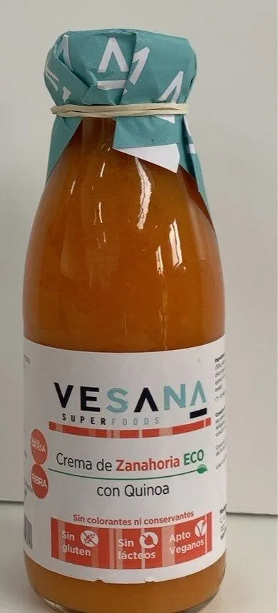 Crema de zanahoria eco con quinoa
