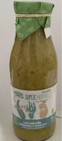 Crema de calabacin, spirulina y wakame
