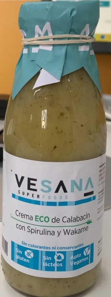 Crema eco de calabacín, spirulina y wakame 250ml