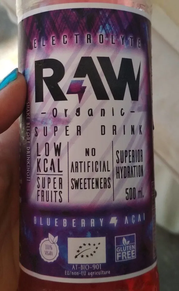 Organic bebida funcional sabor arandanos y acai ecológica