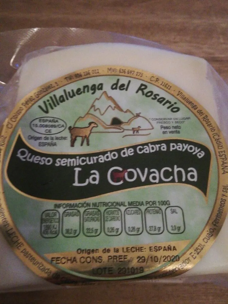 Queso semicurado de cabra payoya