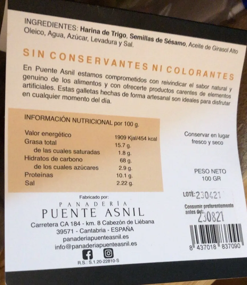 Galletas de Sesamo