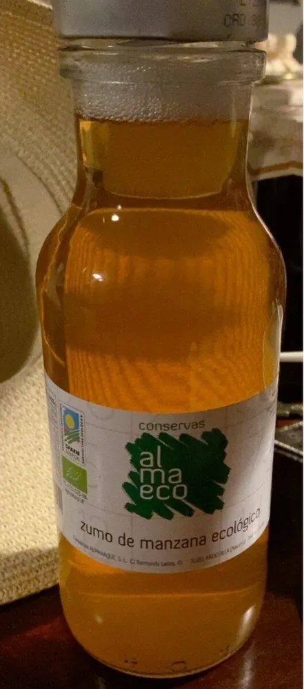 zumo de manzana ecológico